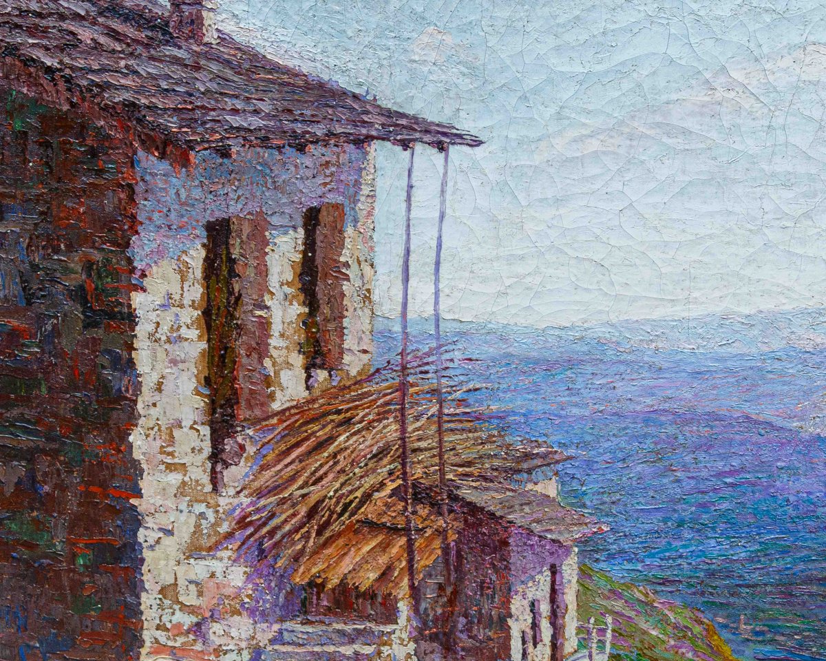 Enrico Sottili (Reggio Emilia, 1890 - Sala Comacina (CO), 1977), Vista sulla valle-photo-5