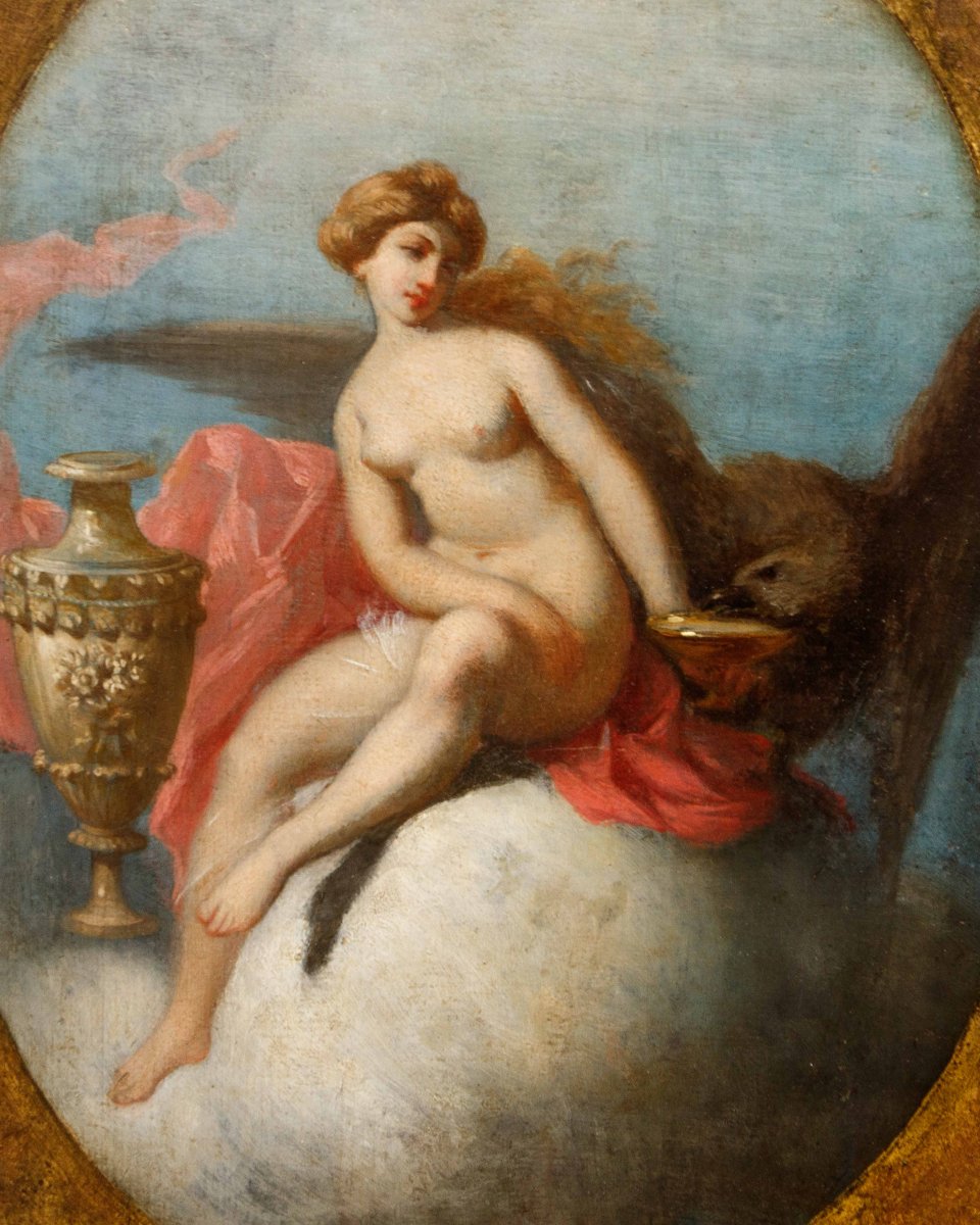 Artista neoclassico, XVIII secolo, Ebe e Giove-photo-3