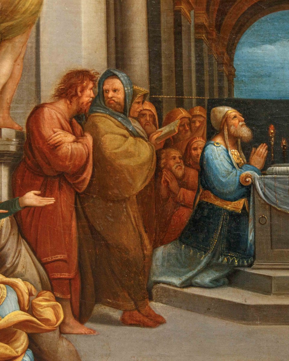 XVII secolo, da Raffaello Sanzio, La Cacciata di Eliodoro dal Tempio-photo-1