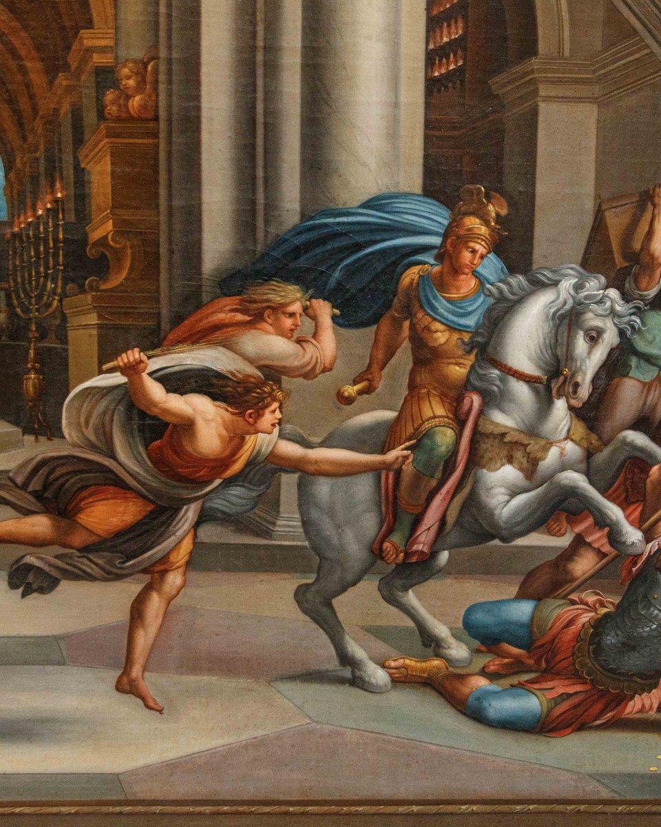 XVII secolo, da Raffaello Sanzio, La Cacciata di Eliodoro dal Tempio-photo-3