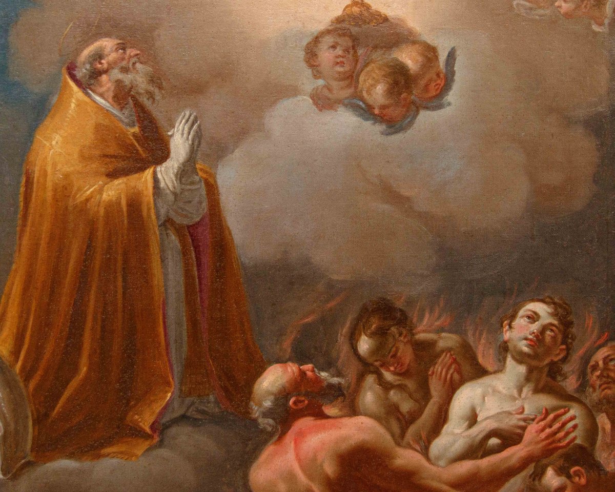 Giacinto Diano (attr.),  Santo Vescovo in adorazione del Santissimo Sacramento-photo-1