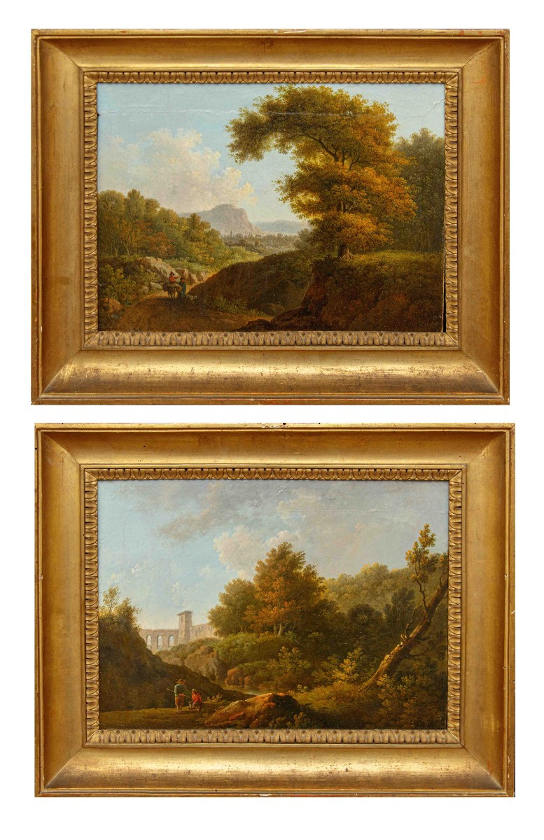 Fine XVIII – inizio XIX secolo, Coppia di paesaggi