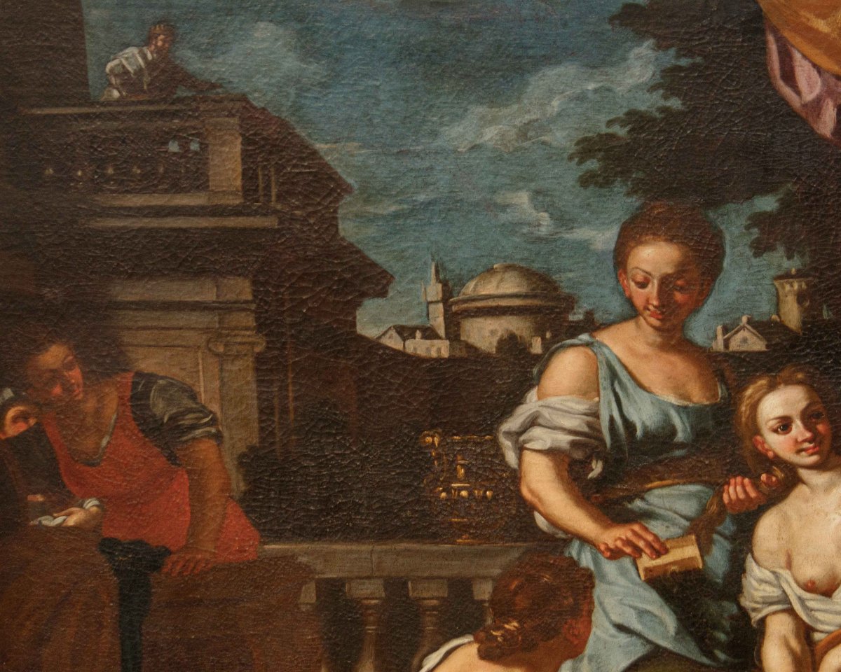 Bottega di Francesco Solimena, Betsabea al bagno-photo-4