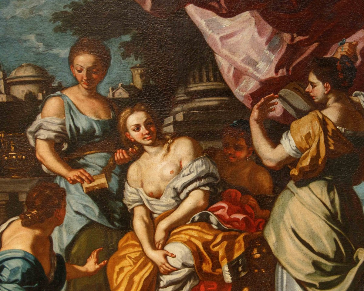 Bottega di Francesco Solimena, Betsabea al bagno-photo-7
