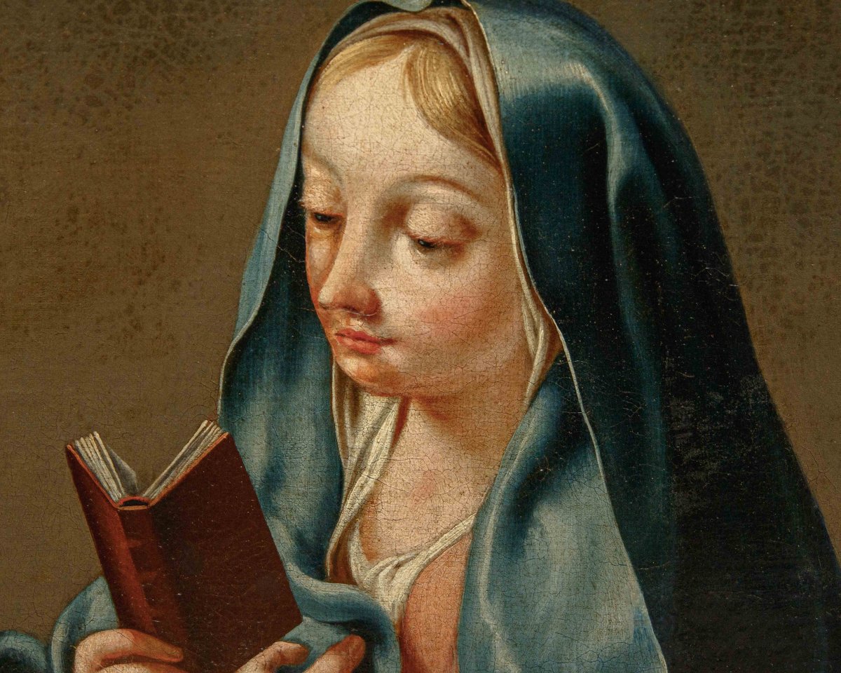 Bottega di Giovanni Battista Pittoni (Venezia, 1687 – 1767), Madonna che legge-photo-5