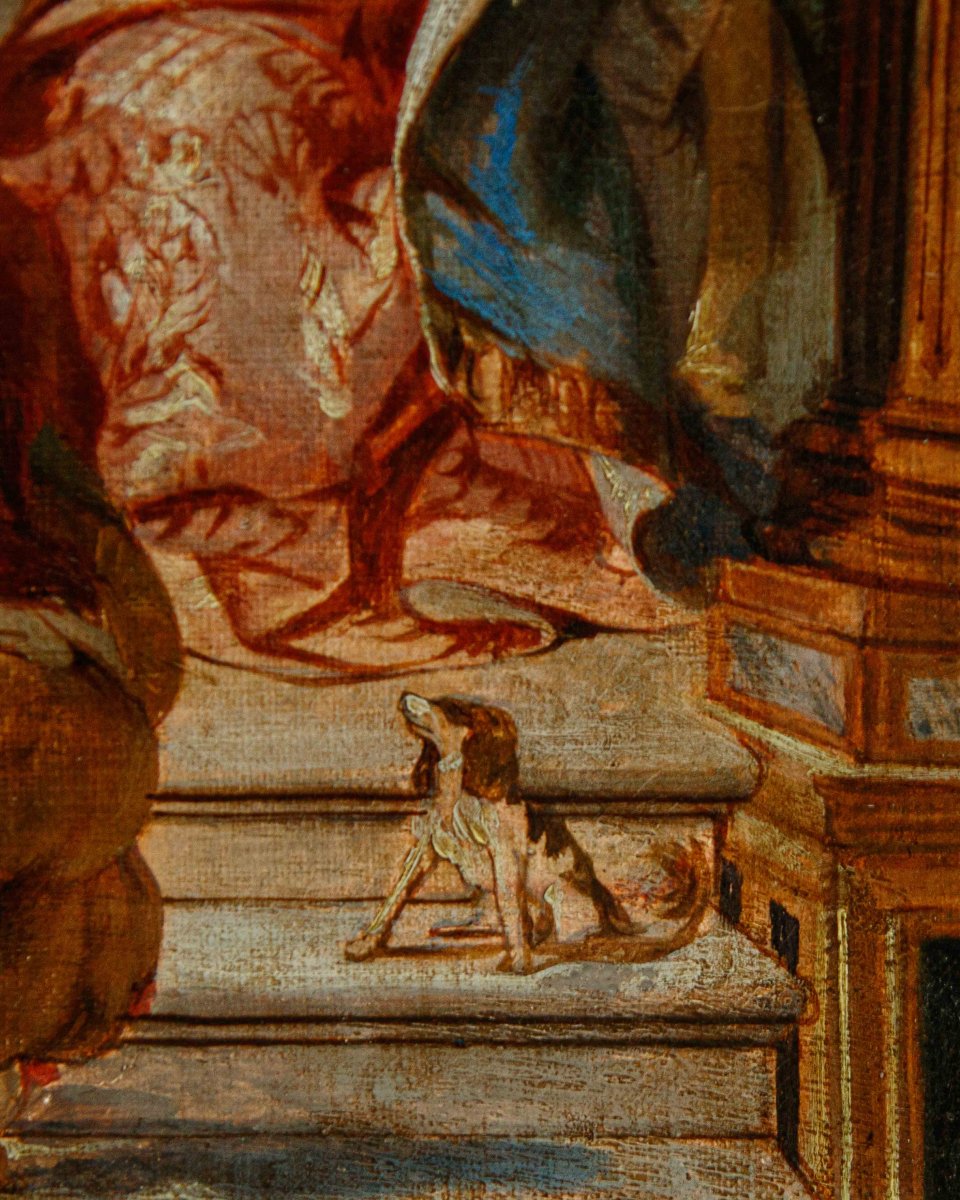 Seguace di Giambattista Tiepolo, XVIII secolo, Il banchetto di Cleopatra-photo-5