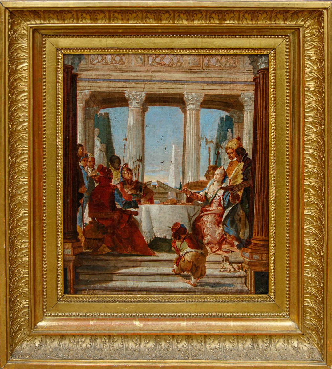 Seguace di Giambattista Tiepolo, XVIII secolo, Il banchetto di Cleopatra