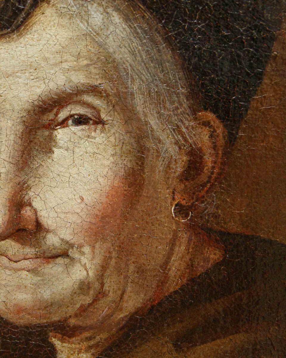 Giacomo Francesco Cipper detto il Todeschini, attr.  Ritratto di vecchia contadina-photo-6