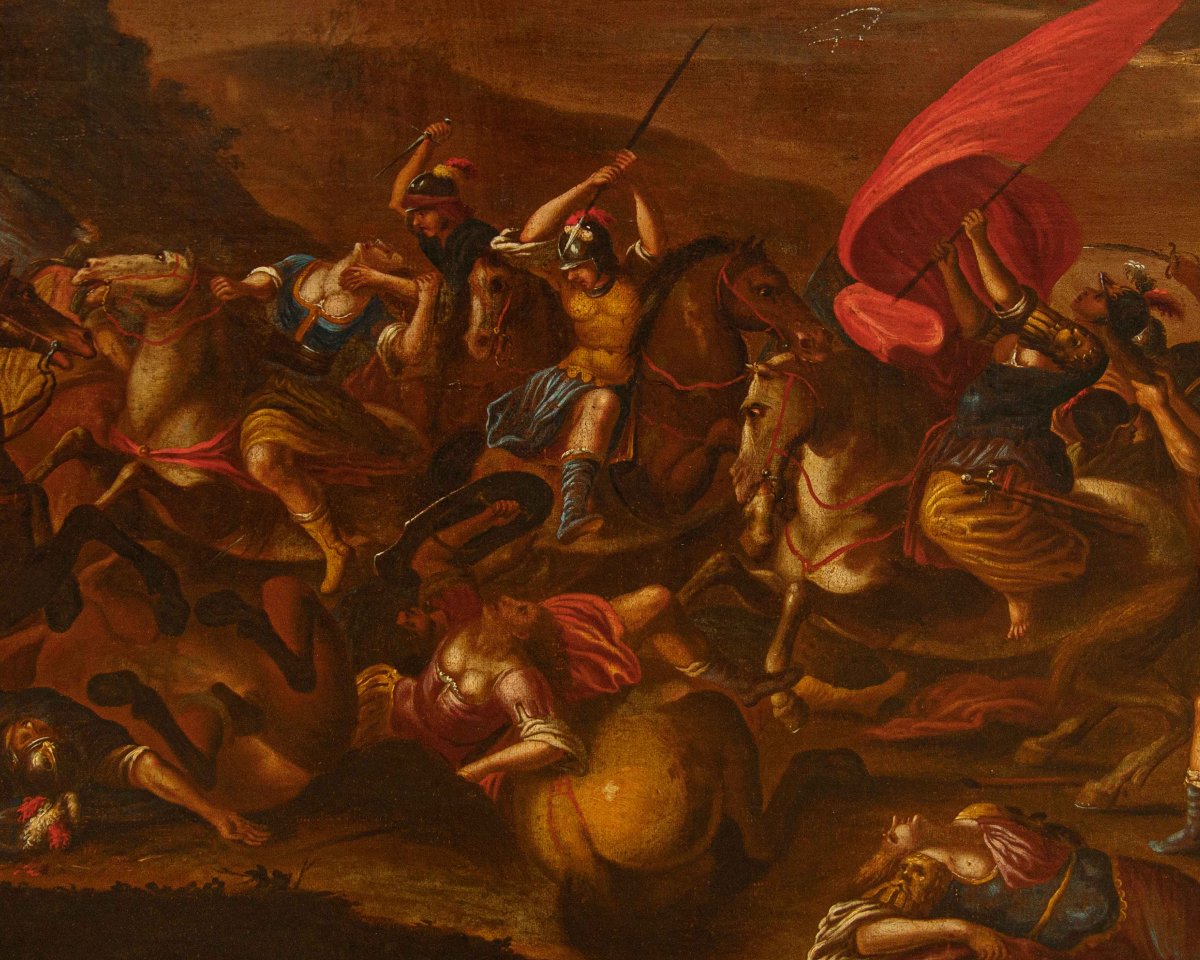 Gaspare Celio ( Roma, 1571 – 1640), Scontro tra Amazzoni -photo-1