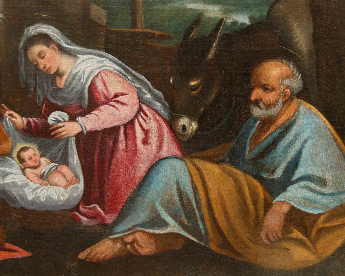 Bottega di Leandro del Ponte, detto Leandro Bassano (1557 – 1622)  Adorazione dei pastori-photo-2