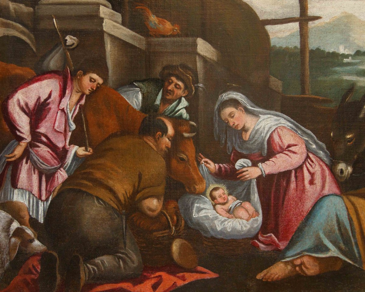 Bottega di Leandro del Ponte, detto Leandro Bassano (1557 – 1622)  Adorazione dei pastori-photo-7