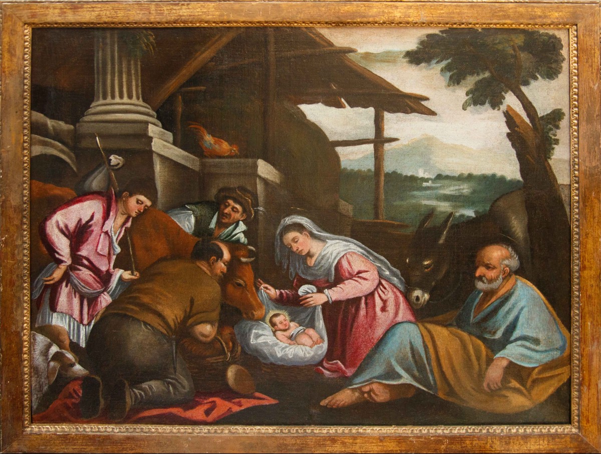 Bottega di Leandro del Ponte, detto Leandro Bassano (1557 – 1622)  Adorazione dei pastori