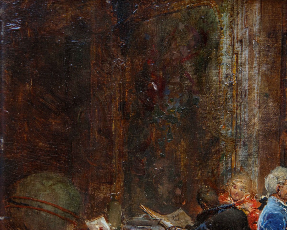 Sebastiano Guzzone (Militello, 1856 - Firenze, 1890), Interno con figure in costume, 1885-photo-8