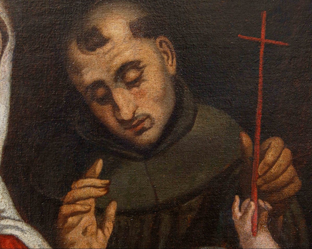 Bottega di Bonifacio de’ Pitati, Adorazione dei pastori  con i Santi Francesco e Caterina-photo-8