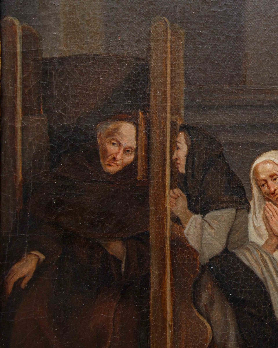 Pietro Longhi (Venezia, 1701 - 1785), La Confessione-photo-4