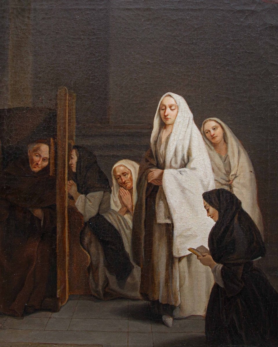 Pietro Longhi (Venezia, 1701 - 1785), La Confessione-photo-5