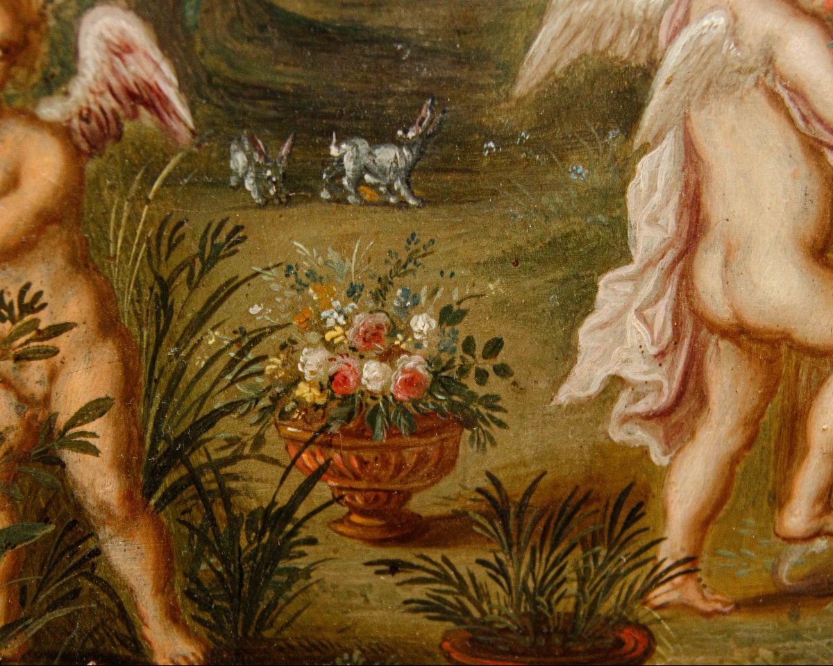 Bottega di Jan Brueghel il Giovaneì e Bottega di Hendrick van Balen, Flora e putti-photo-4