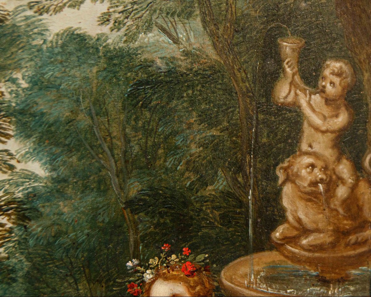 Bottega di Jan Brueghel il Giovaneì e Bottega di Hendrick van Balen, Flora e putti-photo-8