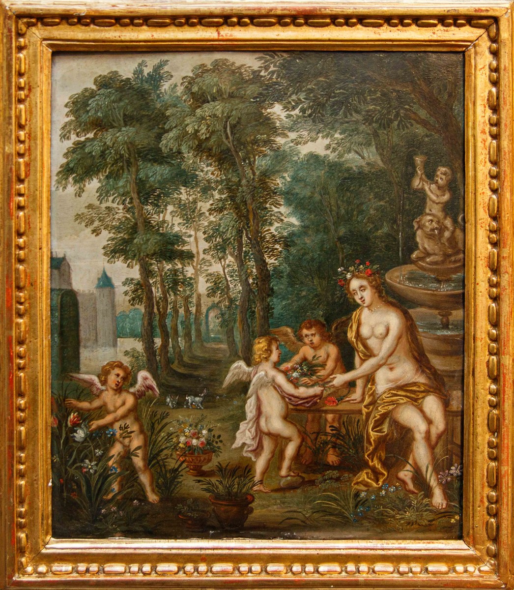 Bottega di Jan Brueghel il Giovaneì e Bottega di Hendrick van Balen, Flora e putti