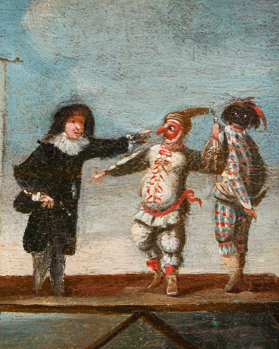 XVIII secolo, Scuola Piemontese, La Commedia dell'Arte sul Palco - Il Cantastorie-photo-6