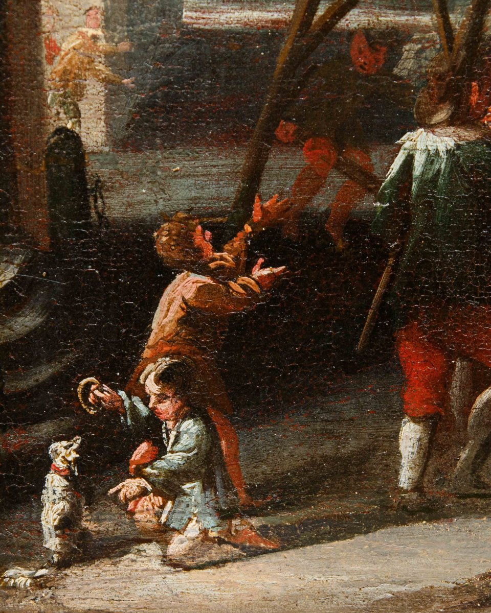 XVIII secolo, Scuola Piemontese, La Commedia dell'Arte sul Palco - Il Cantastorie-photo-7