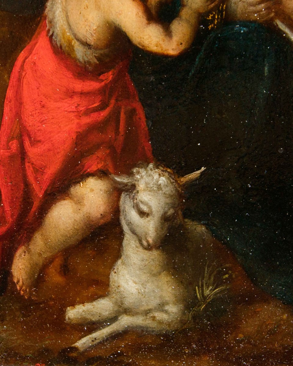 Scuola romana del XVII secolo, Sacra famiglia con San Giovannino-photo-4