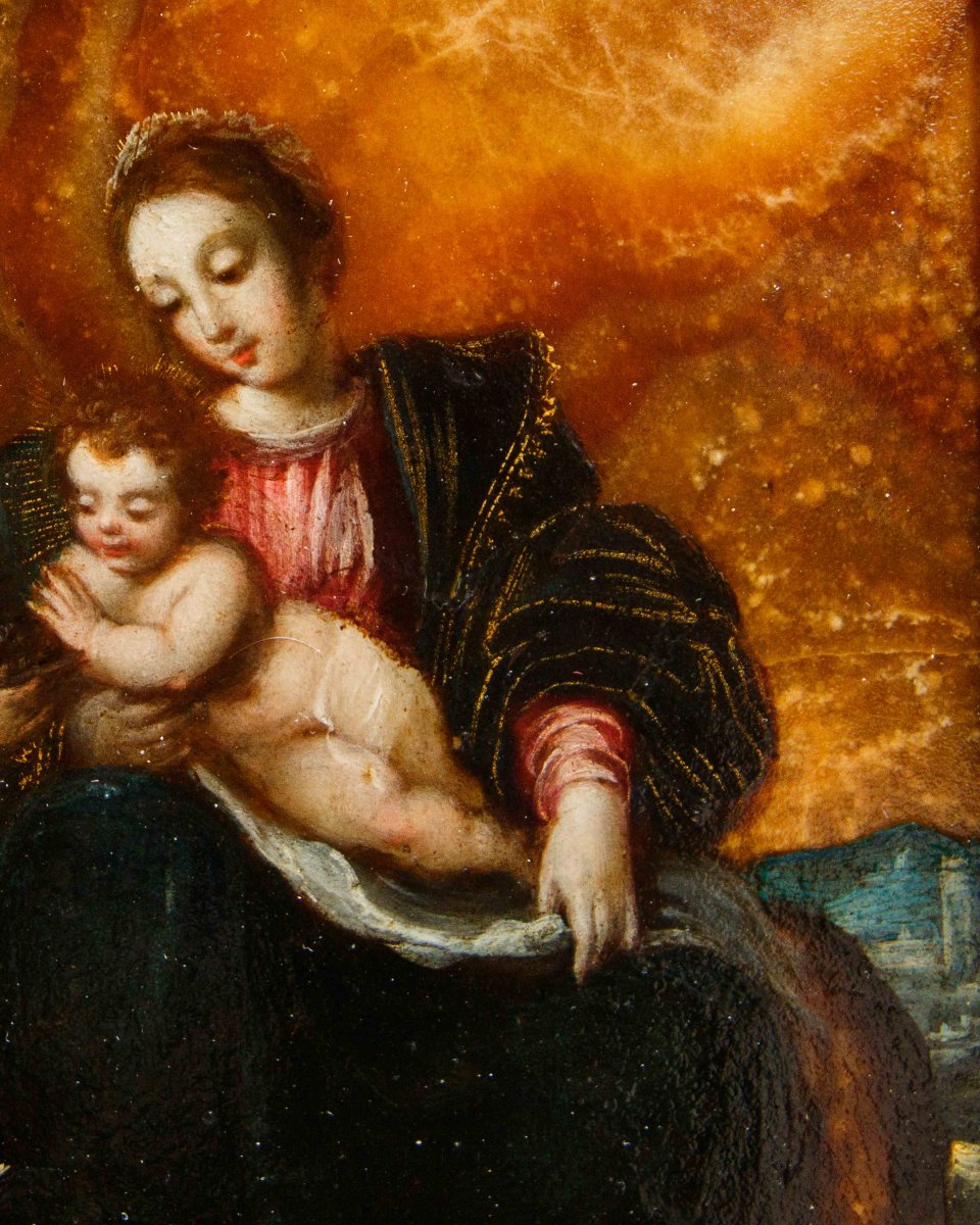 Scuola romana del XVII secolo, Sacra famiglia con San Giovannino-photo-7