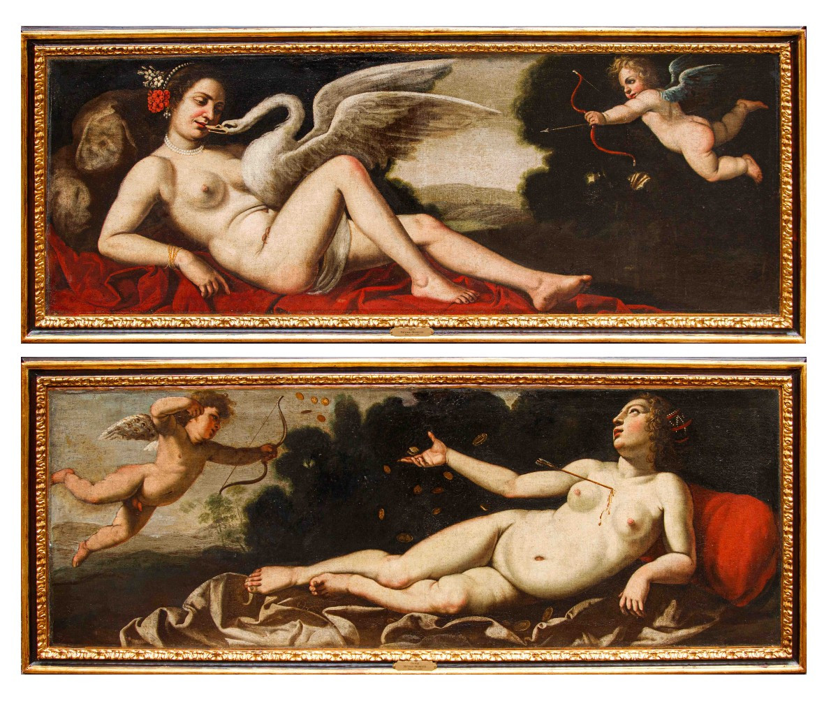 Mattia Bolognini, Leda con il cigno – Danae ricoperta dalla pioggia di monete d'oro