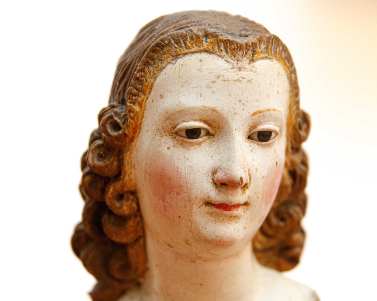 Manifattura napoletana, secolo XVIII, Due teste di figure presepiali-photo-3