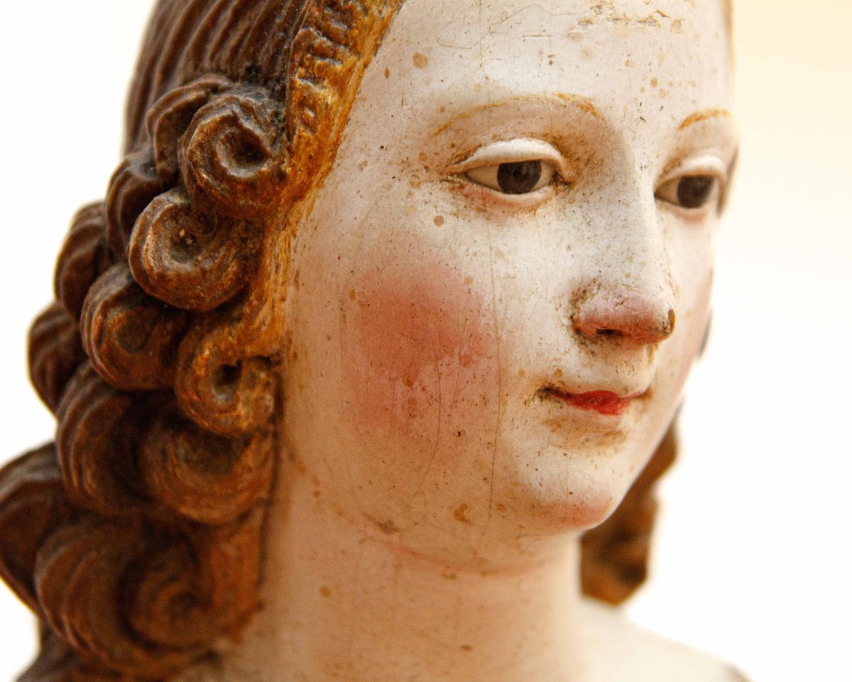 Manifattura napoletana, secolo XVIII, Due teste di figure presepiali-photo-4