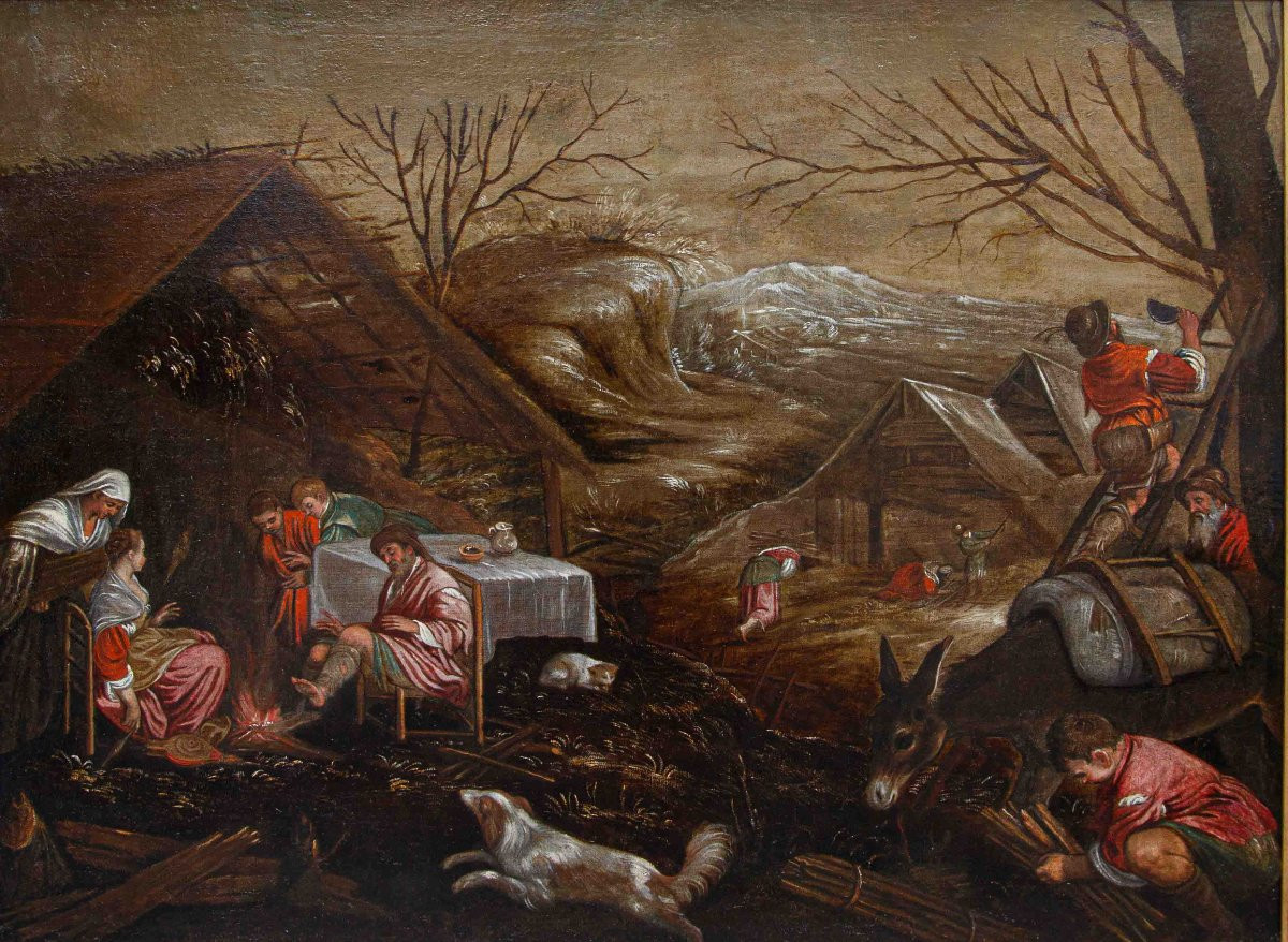 Bottega dei Bassano ( XVII secolo), Allegoria dell’Inverno-photo-3