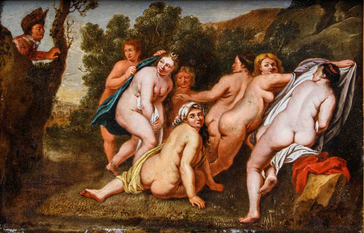 Bottega di Frans Wouters (Lier, 1612 – Anversa, 1659), Diana sorpresa al bagno-photo-4