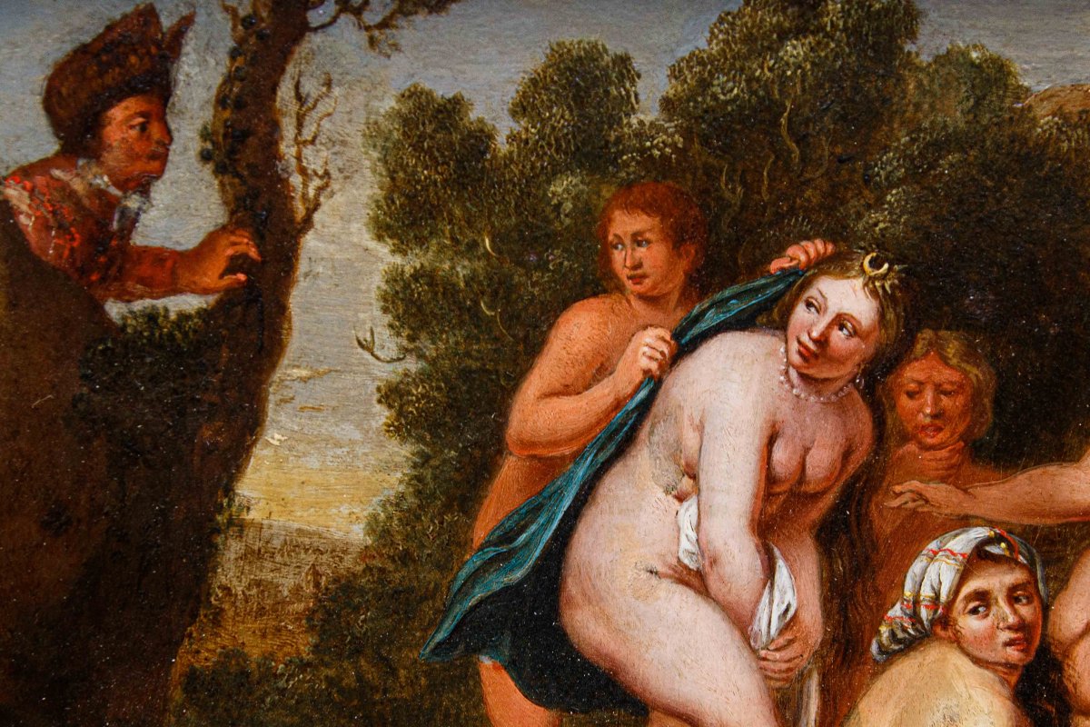 Bottega di Frans Wouters (Lier, 1612 – Anversa, 1659), Diana sorpresa al bagno-photo-1