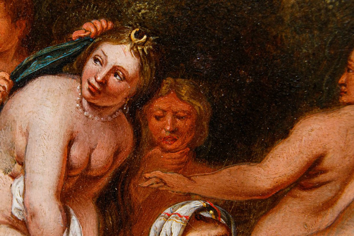 Bottega di Frans Wouters (Lier, 1612 – Anversa, 1659), Diana sorpresa al bagno-photo-2