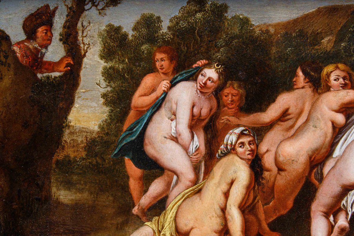 Bottega di Frans Wouters (Lier, 1612 – Anversa, 1659), Diana sorpresa al bagno-photo-4