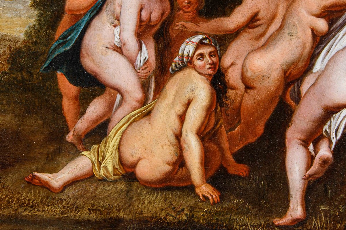 Bottega di Frans Wouters (Lier, 1612 – Anversa, 1659), Diana sorpresa al bagno-photo-5