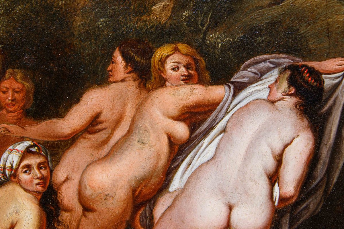 Bottega di Frans Wouters (Lier, 1612 – Anversa, 1659), Diana sorpresa al bagno-photo-6