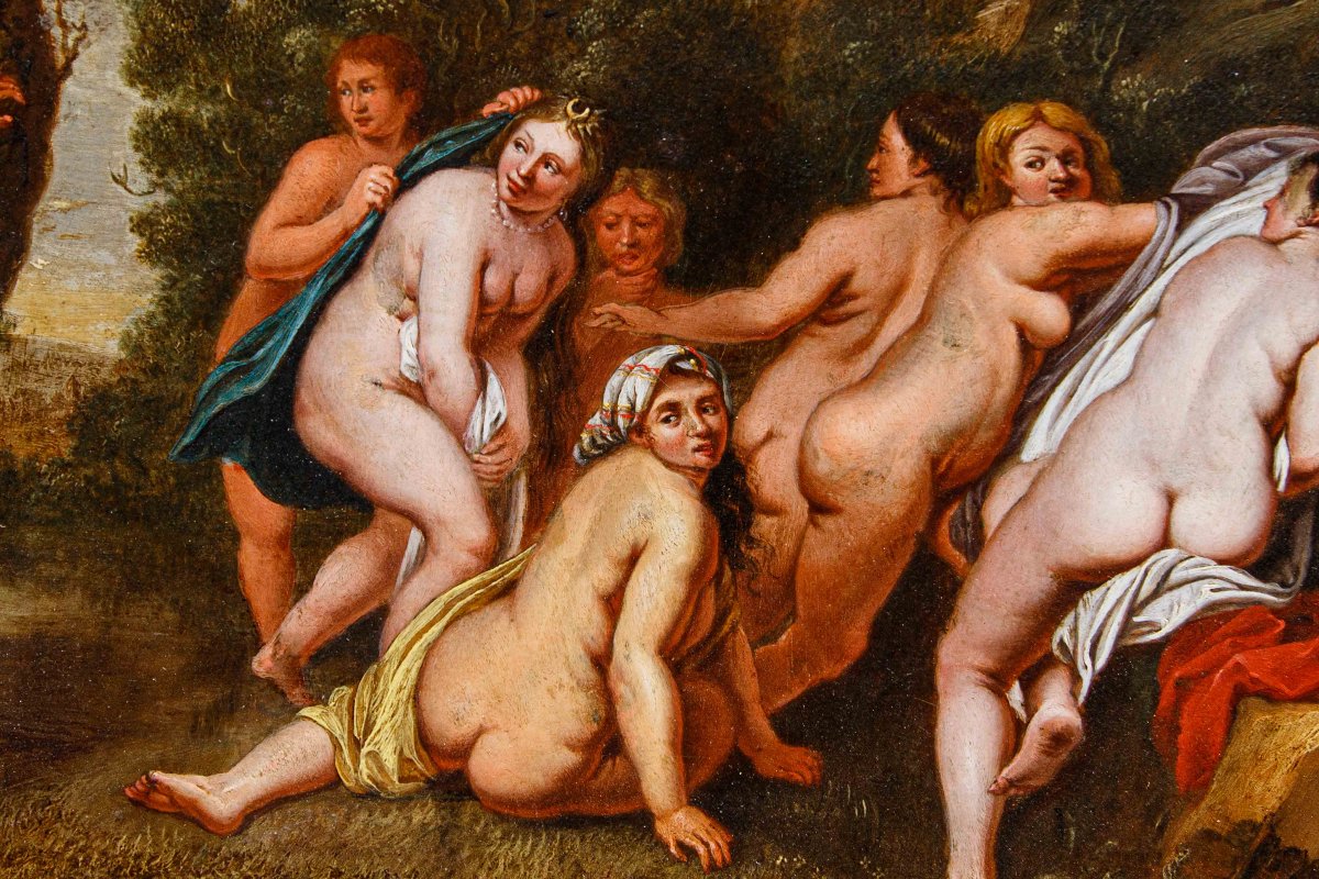 Bottega di Frans Wouters (Lier, 1612 – Anversa, 1659), Diana sorpresa al bagno-photo-8