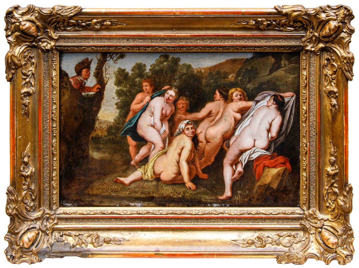 Bottega di Frans Wouters (Lier, 1612 – Anversa, 1659), Diana sorpresa al bagno