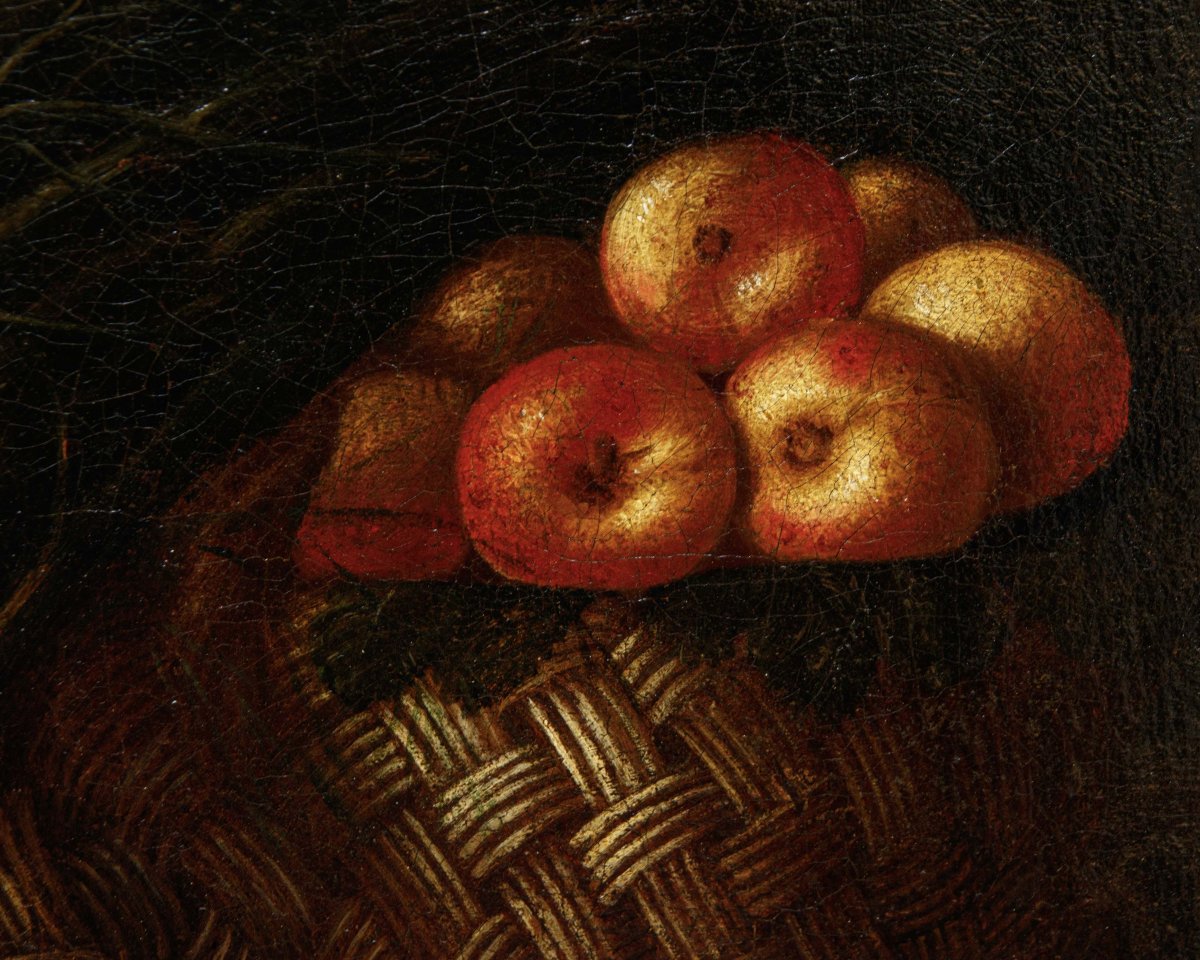 Scuola lombarda, XVII secolo , Composizione con fiori e frutta -photo-8