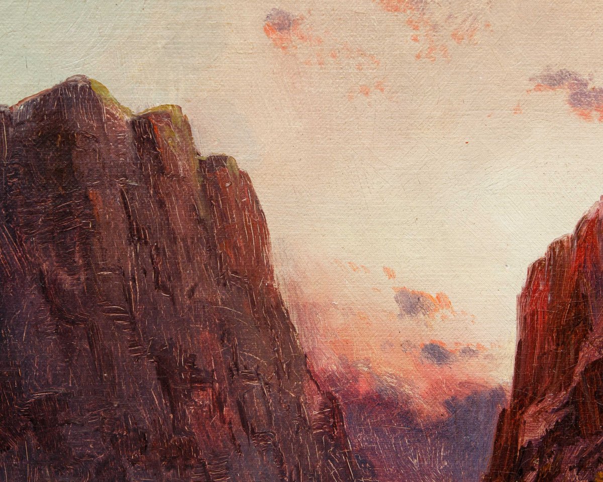 Sidney Yates Johnson (Londra, attivo dal 1890 – 1926), Veduta marina al tramonto-photo-4