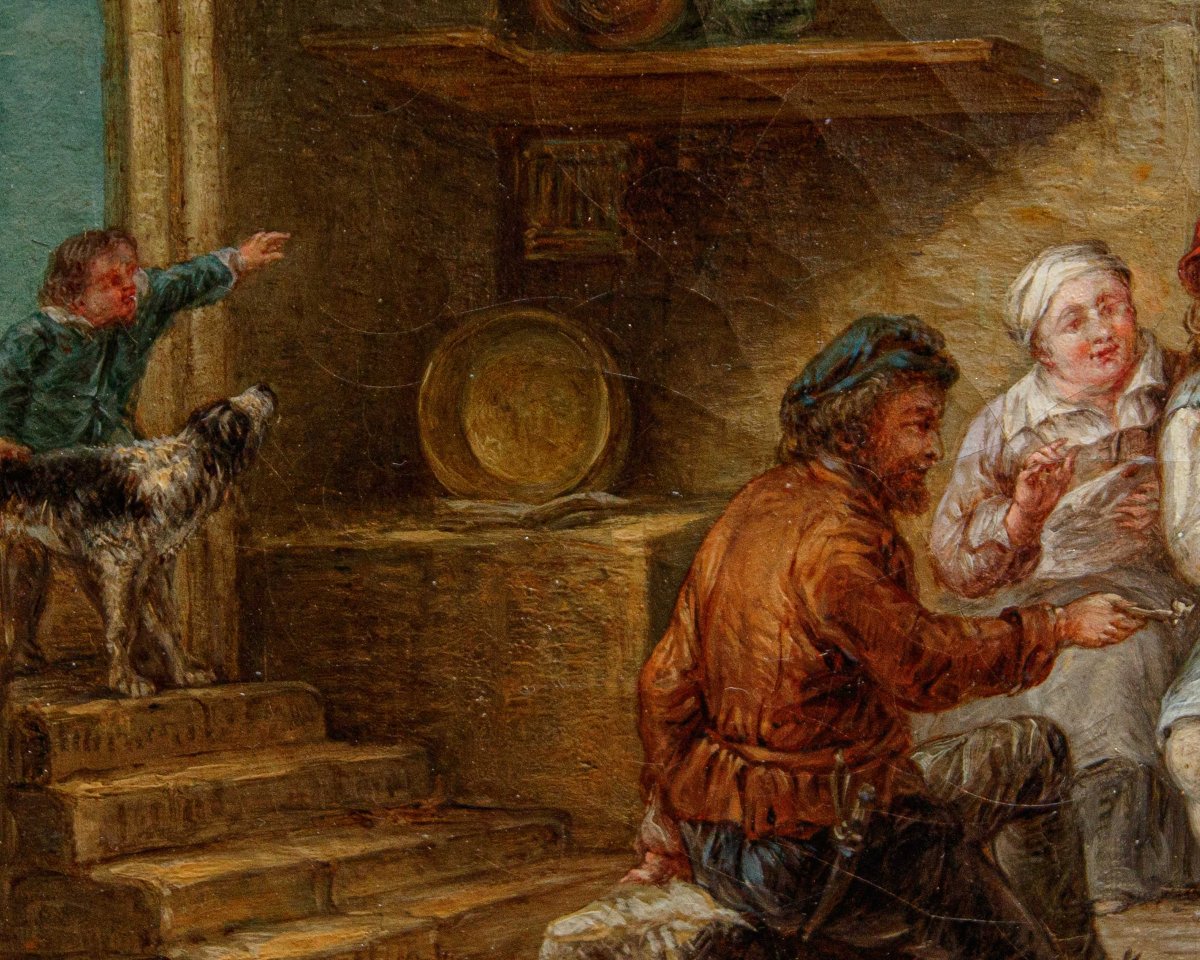 Seguace di Egbert van Heemskerck (Haarlem, 1634 – Londra, 1704), Concerto in osteria-photo-4