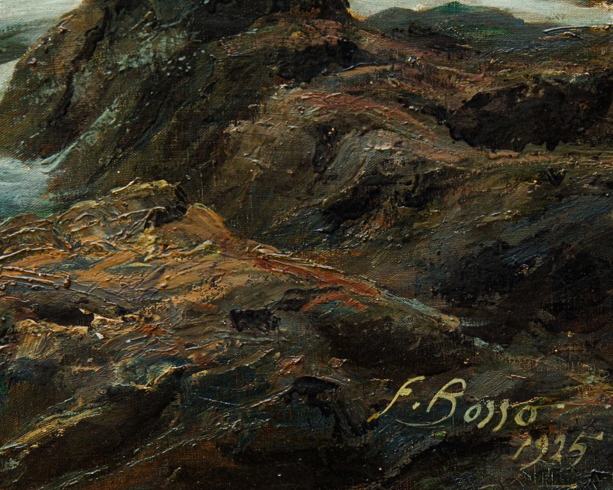 Francesco Bosso (Vercelli, 1864 -  Torino, 1933), Mareggiata-photo-5