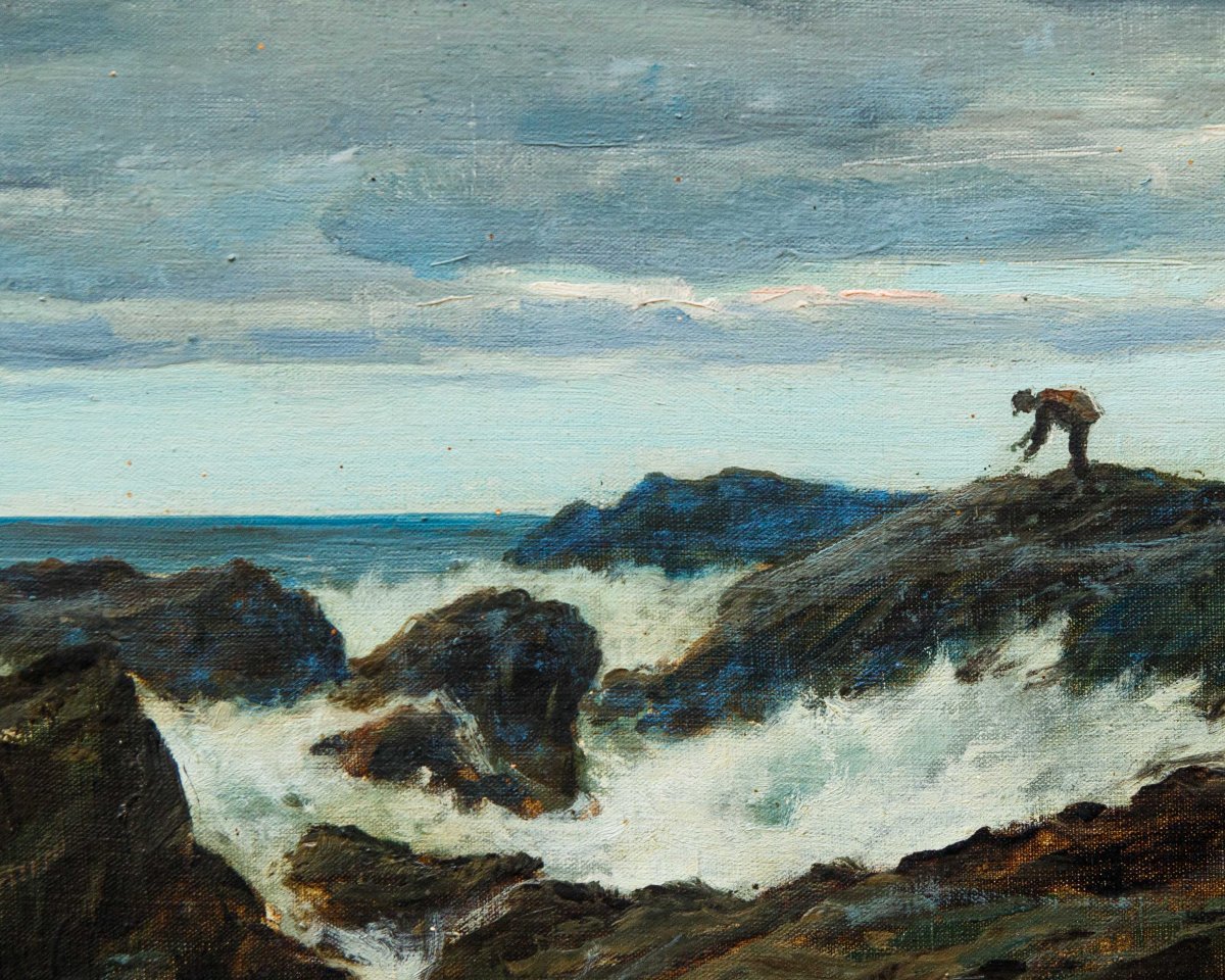 Francesco Bosso (Vercelli, 1864 -  Torino, 1933), Mareggiata-photo-6