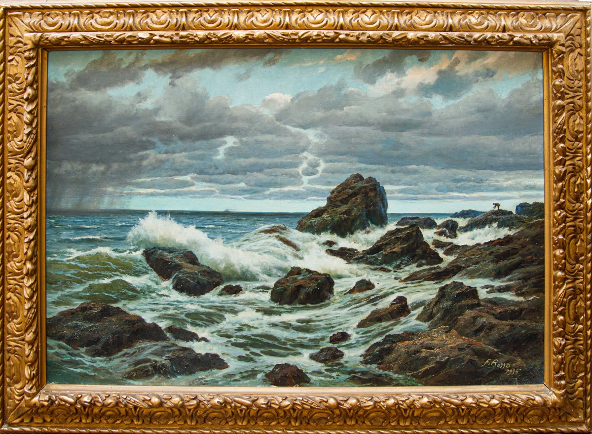 Francesco Bosso (Vercelli, 1864 -  Torino, 1933), Mareggiata