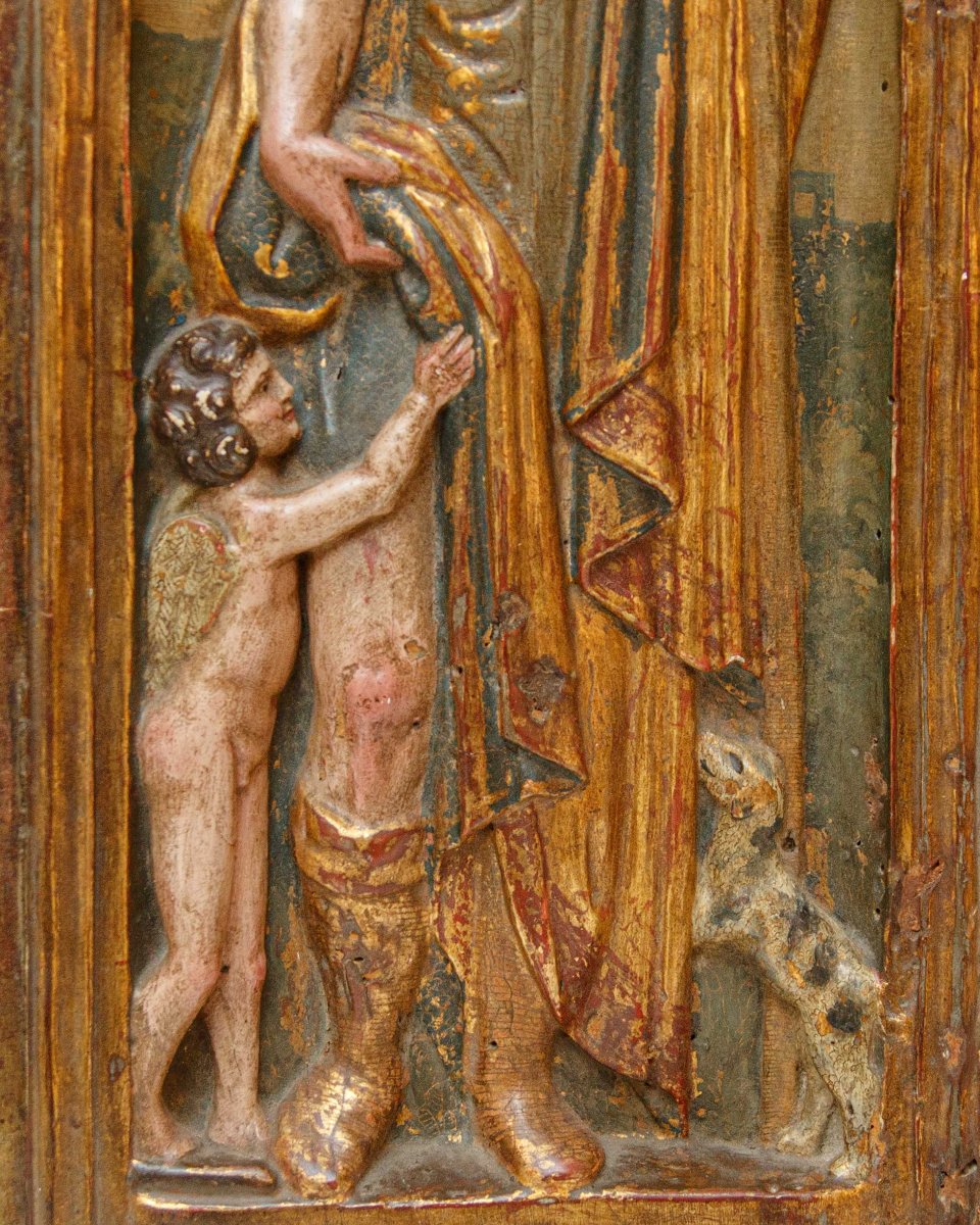 Spagna, XVI secolo, Rilievo intagliato con San Rocco-photo-4