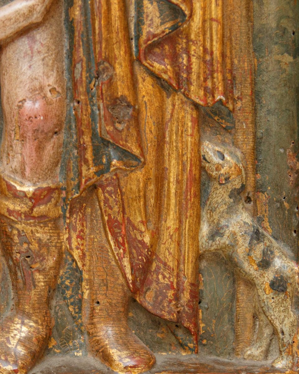 Spagna, XVI secolo, Rilievo intagliato con San Rocco-photo-3