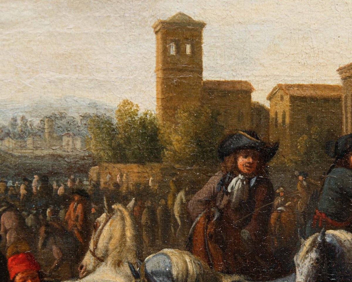 Jan Vincentz van der Vinne (Haarlem, 1663 - 1721), Mercato dei cavalli-photo-7