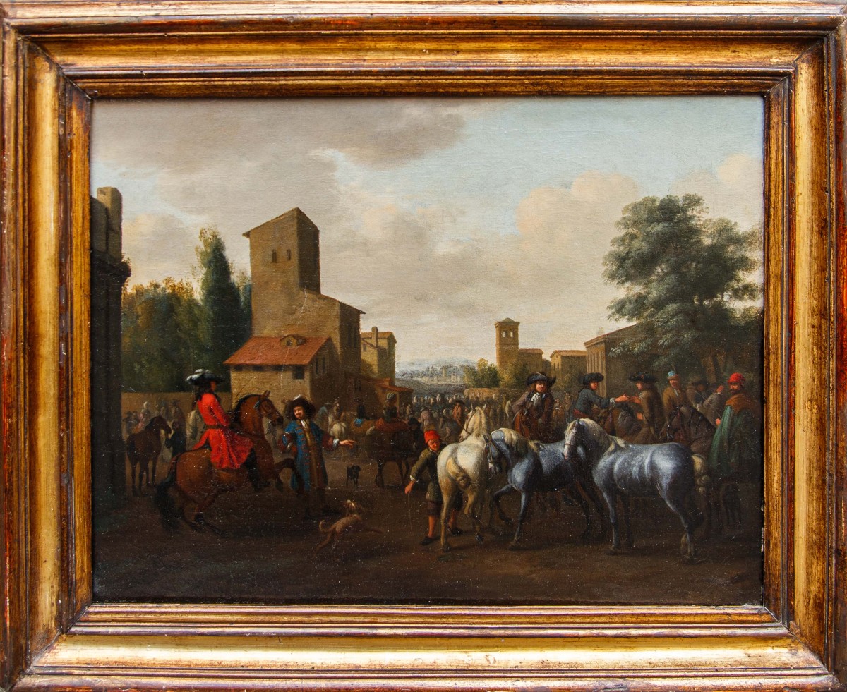 Jan Vincentz van der Vinne (Haarlem, 1663 - 1721), Mercato dei cavalli