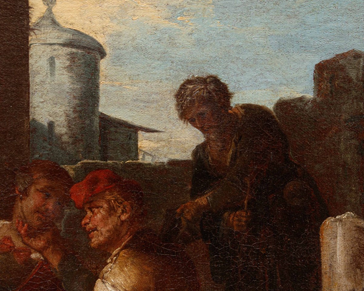 Giacomo Francesco Cipper, detto il Todeschini, Scena di osteria con suonatore di zampogna-photo-3